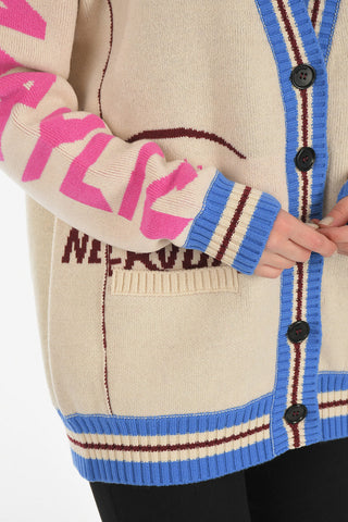 Wool and Cashmere Embroidered Cardigan