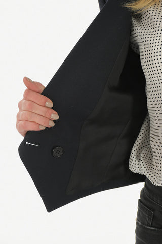 Crop double-breasted blazer