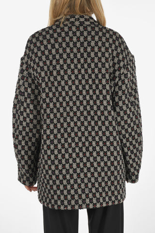 check knit patch pocket jacket