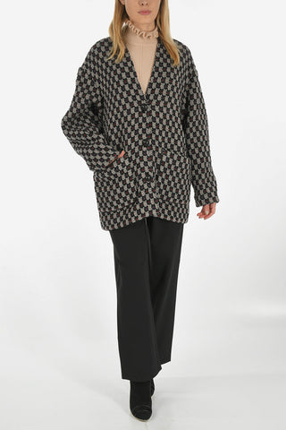 check knit patch pocket jacket