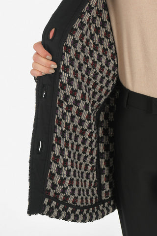 check knit patch pocket jacket