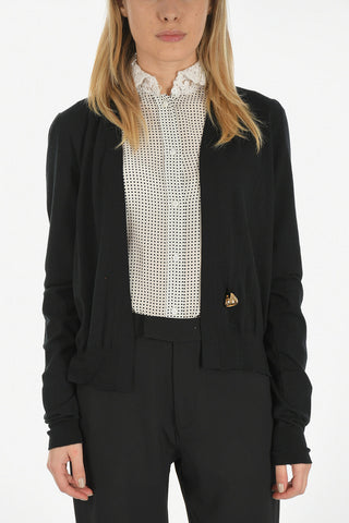 Cashmere Cardigan with Jewel Button