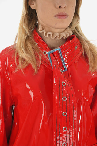 Coated Fabric Trench with Hidden Closure