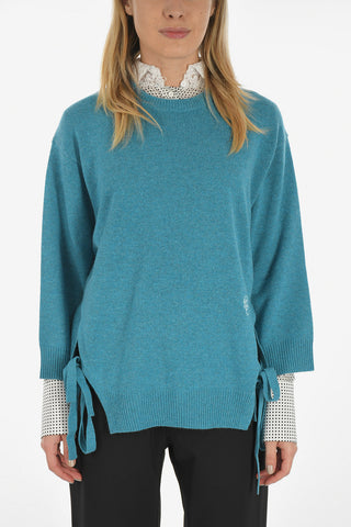 Cashmere Crewneck Sweater with Bows