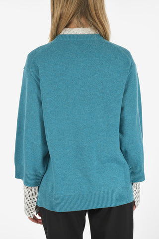 Cashmere Crewneck Sweater with Bows