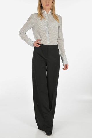Virgin Wool Wide Leg Pant