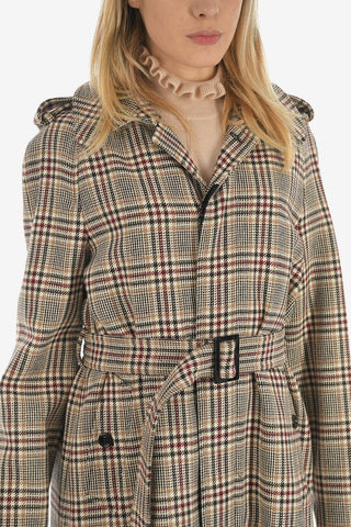houndstooth coat with Belt