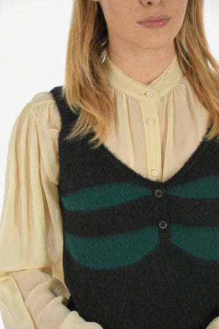 v-neck knit tank top