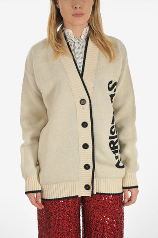 Wool and Cashmere Embroidered Cardigan