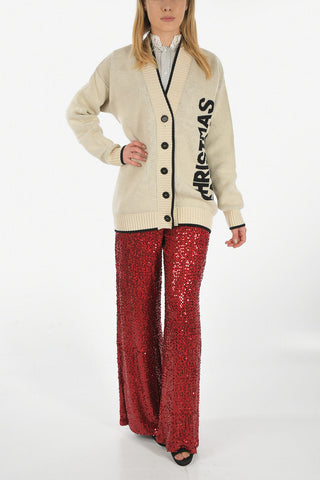 Wool and Cashmere Embroidered Cardigan