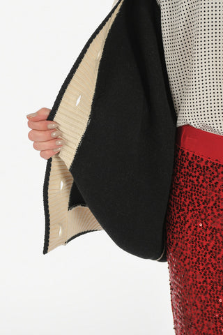 Wool and Cashmere Embroidered Cardigan