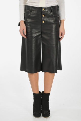 leather cargo shorts