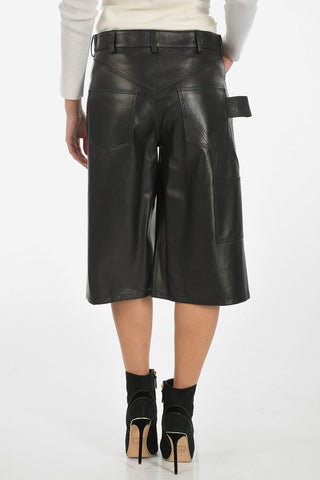 leather cargo shorts