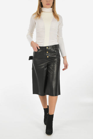 leather cargo shorts