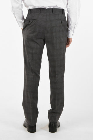 Tone-on-tone check side vent drop 6R 2-button MANTUA suit
