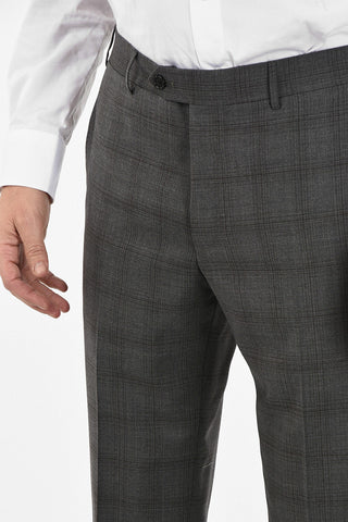 Tone-on-tone check side vent drop 6R 2-button MANTUA suit