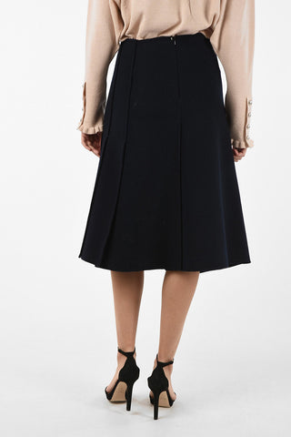 below knee  asymmetrical skirt