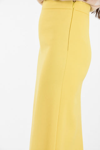 split-back hem a-line skirt