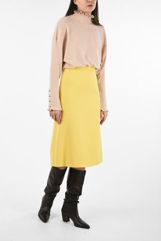 split-back hem a-line skirt