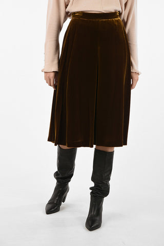 chenille below knee  circle skirt