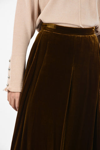 chenille below knee  circle skirt