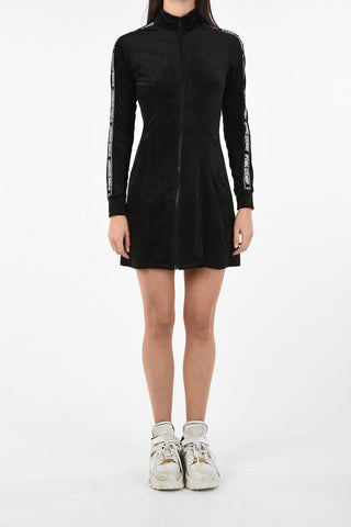 chenille mini dress with Zip Front Closure