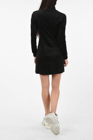 chenille mini dress with Zip Front Closure