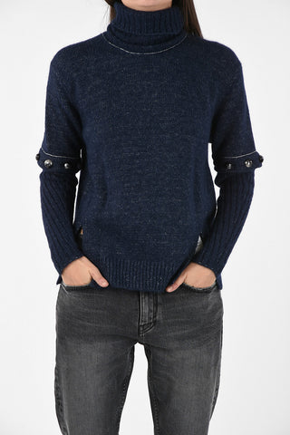 turtle-neck sweaterWith Removable Sleeve