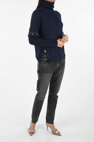 turtle-neck sweaterWith Removable Sleeve