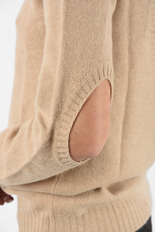 cashmere crew-neck sweater with bare back