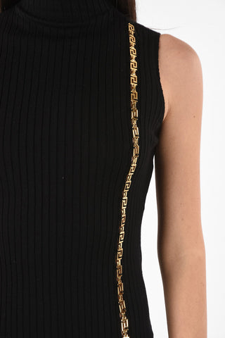 turtle neck Ribbed knit bodycon dress