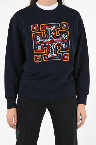 embroidered crew-neck sweatshirt