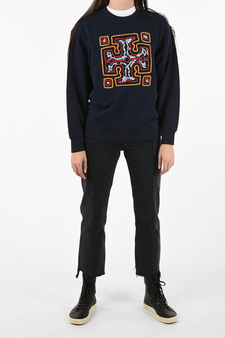embroidered crew-neck sweatshirt
