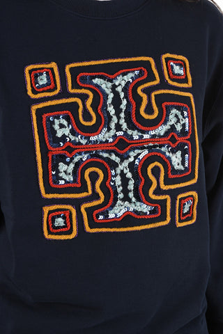 embroidered crew-neck sweatshirt