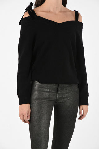 RED off-shoulder sweater