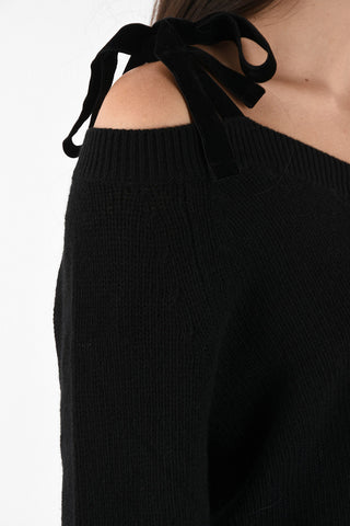 RED off-shoulder sweater
