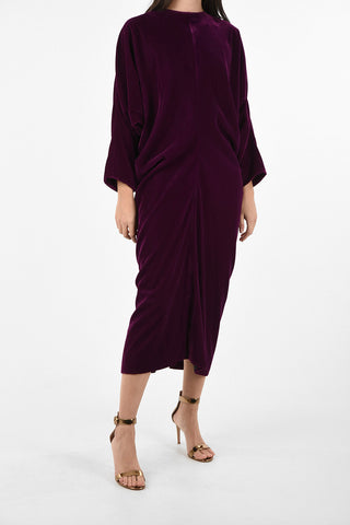 chenille Draped Tunic Dress