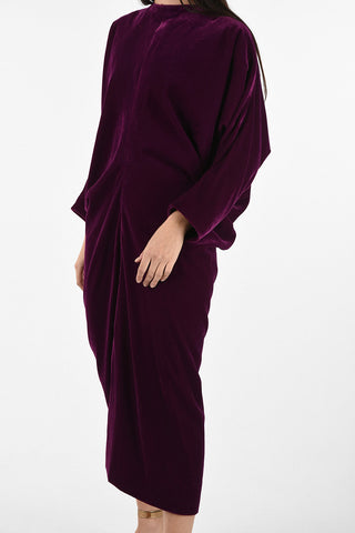 chenille Draped Tunic Dress