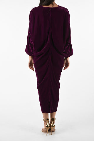 chenille Draped Tunic Dress