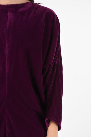 chenille Draped Tunic Dress