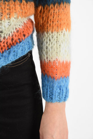 crochet crew-neck sweater