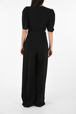 v-neck maxi jumpsuit