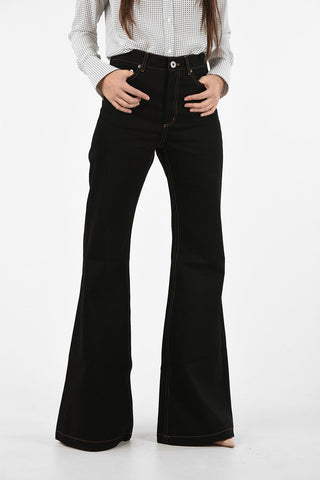bootcut jeans raw a vita alta