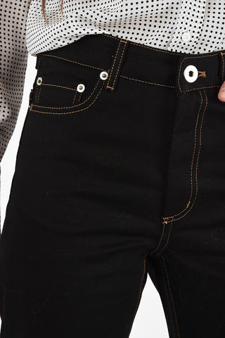 bootcut jeans raw a vita alta