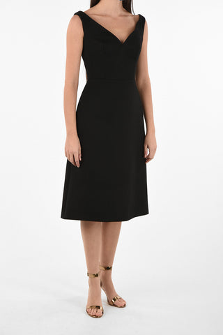 v-neck a-line dress