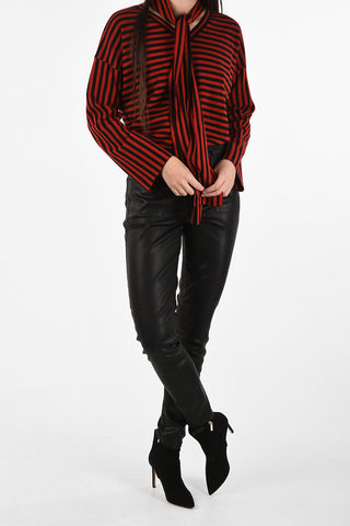 Faux leather high-rise waist skinny fit MARIA pants