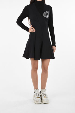 turtle neck mini cheerleader dress