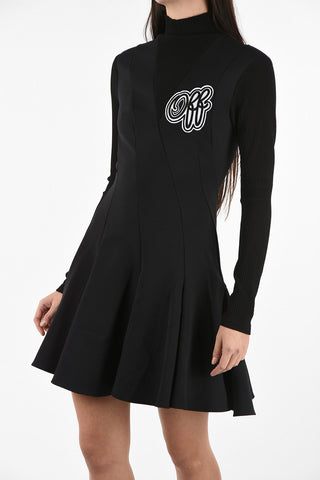 turtle neck mini cheerleader dress