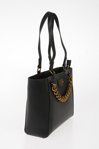LOVE Faux Leather NEW CHAIN HEART Tote Bag