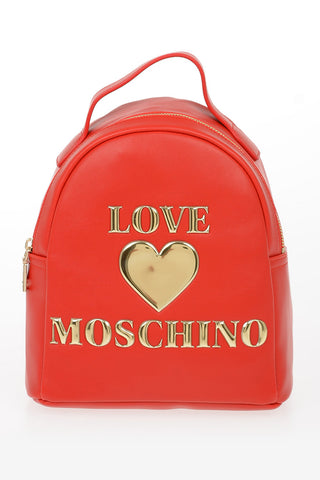 LOVE Faux Leather PADDED SHINY HEART Backpack